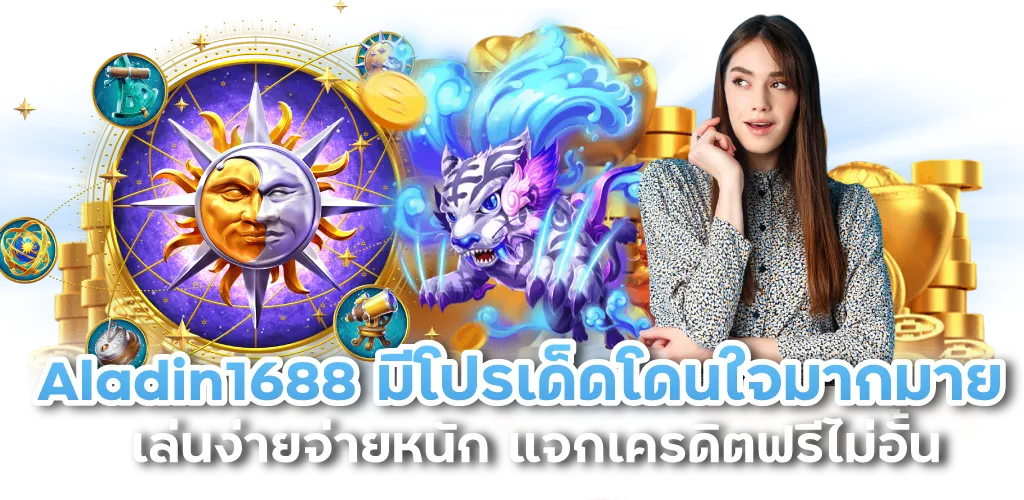 Aladin1688 มีโปรเด็ดโดนใจมากมาย เล่นง่ายจ่ายหนัก แจกเครดิตฟรีไม่อั้น